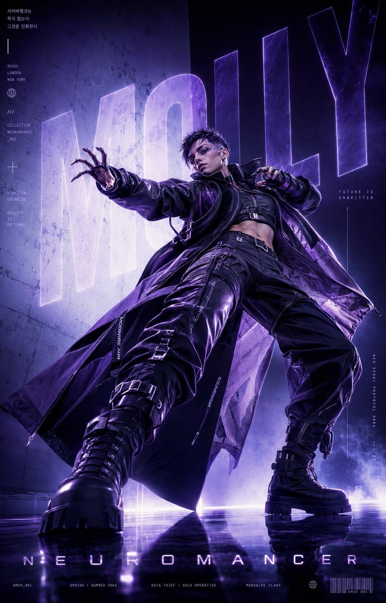 Cyberpunk Neuromancer Fashion Poster preview image