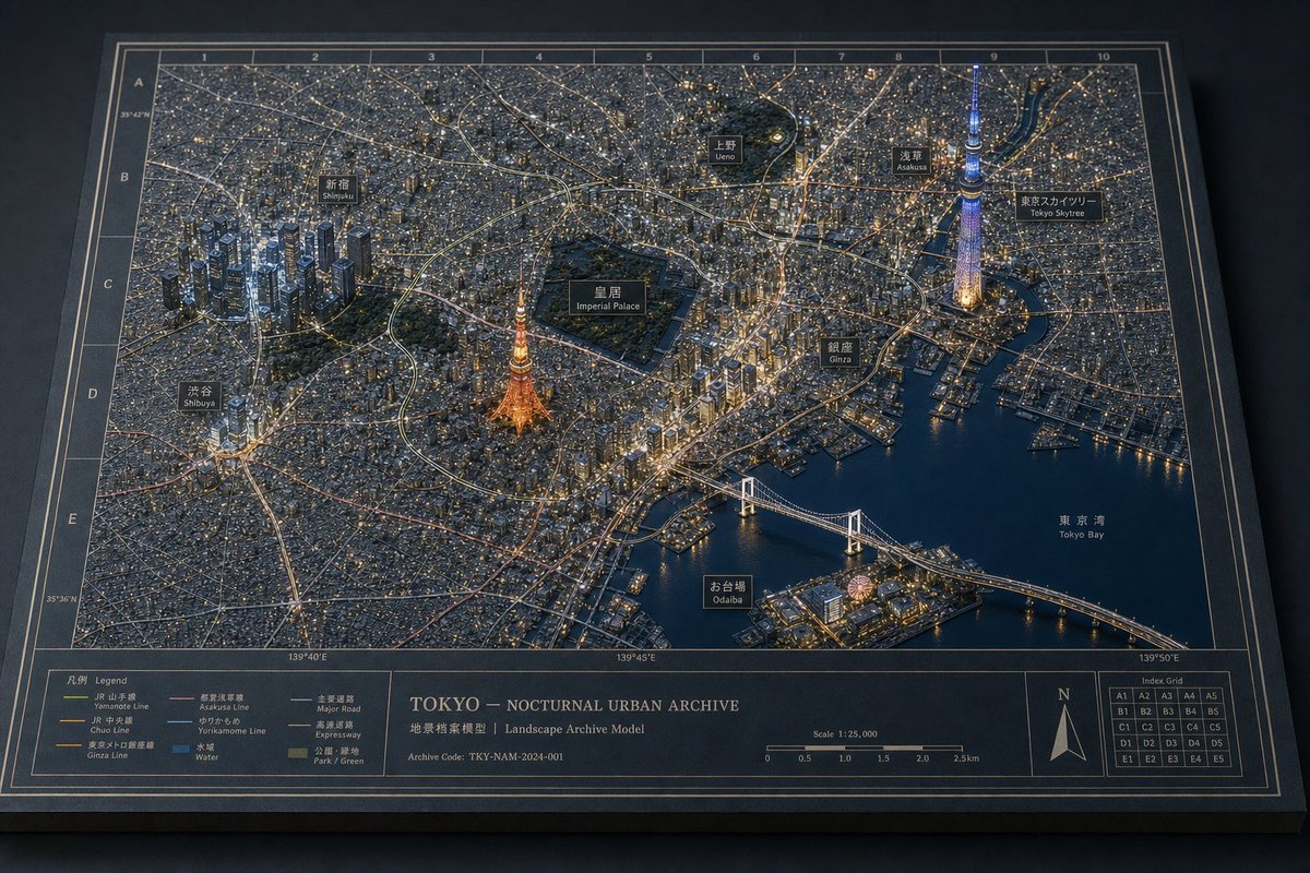 Tokyo Nocturnal Urban Archive Diorama preview image