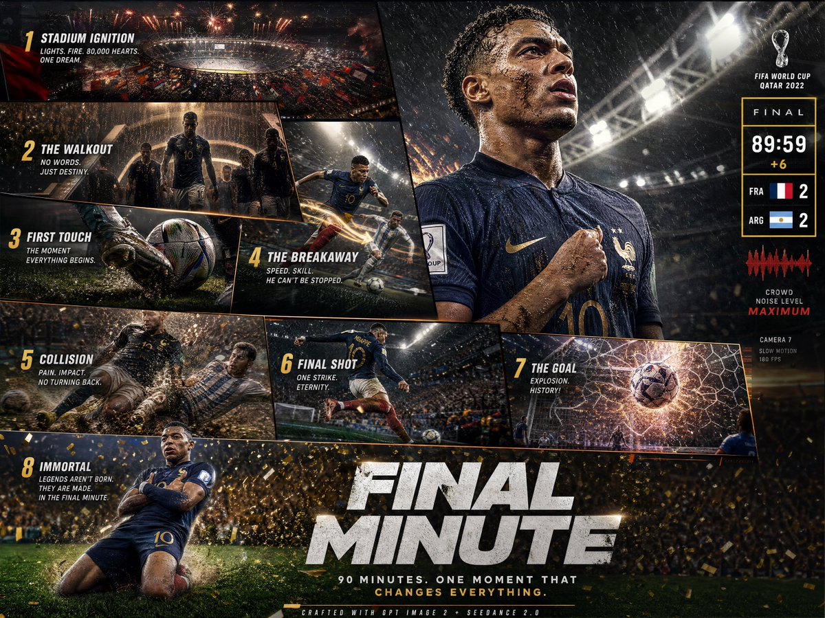 Cinematic Final Minute Football Poster preview image