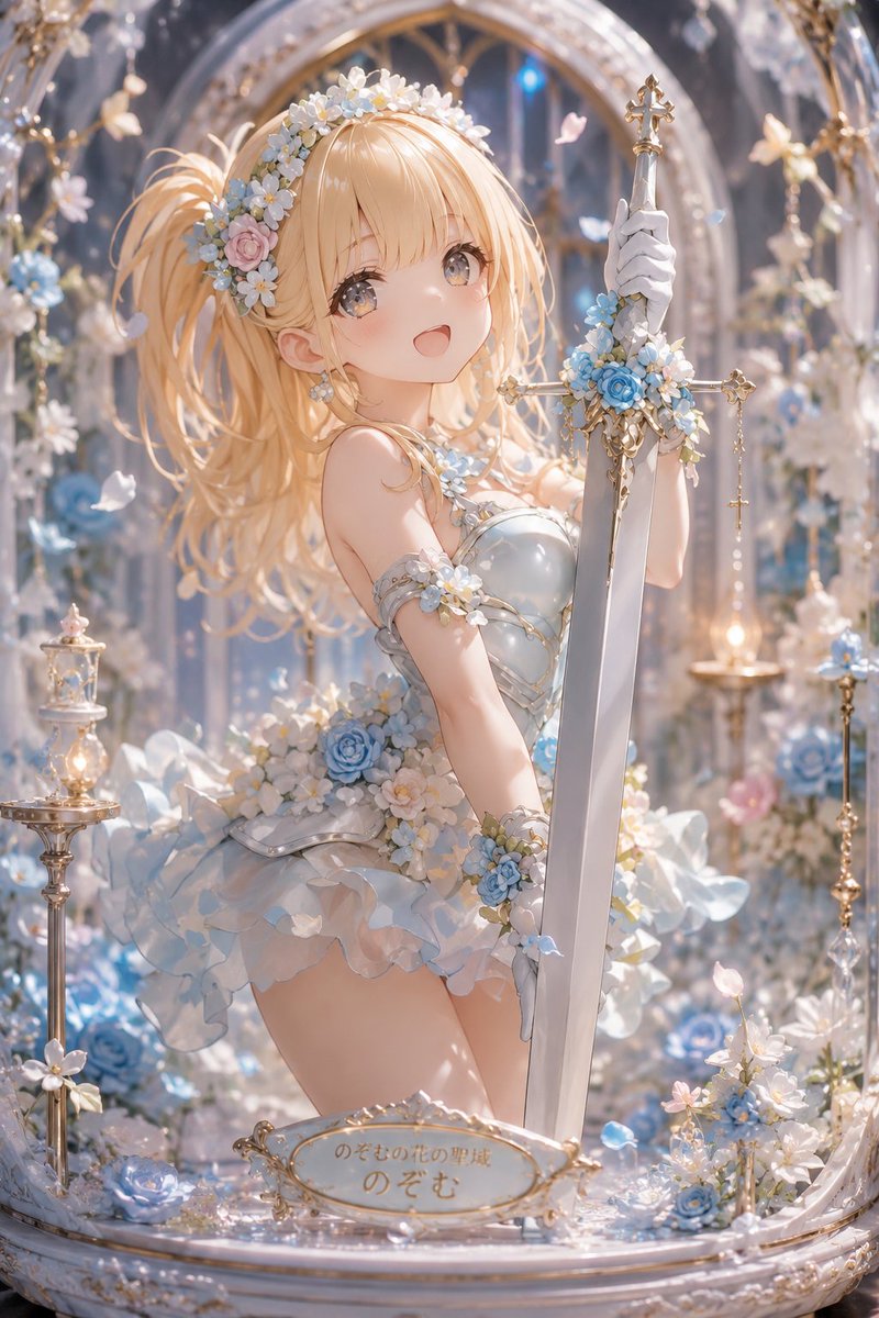 Floral Aqua Dome Anime Knight preview image