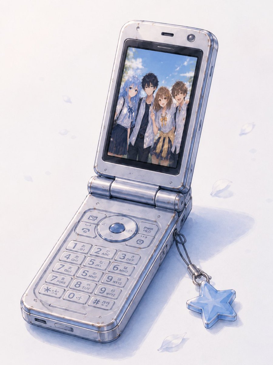 Group Photo Inside Retro Flip Phone preview image