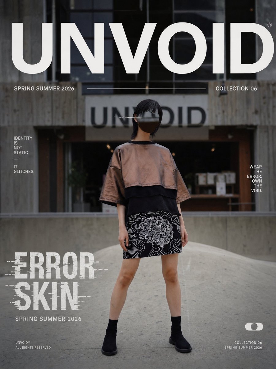UNVOID Glitch Streetwear Poster preview image
