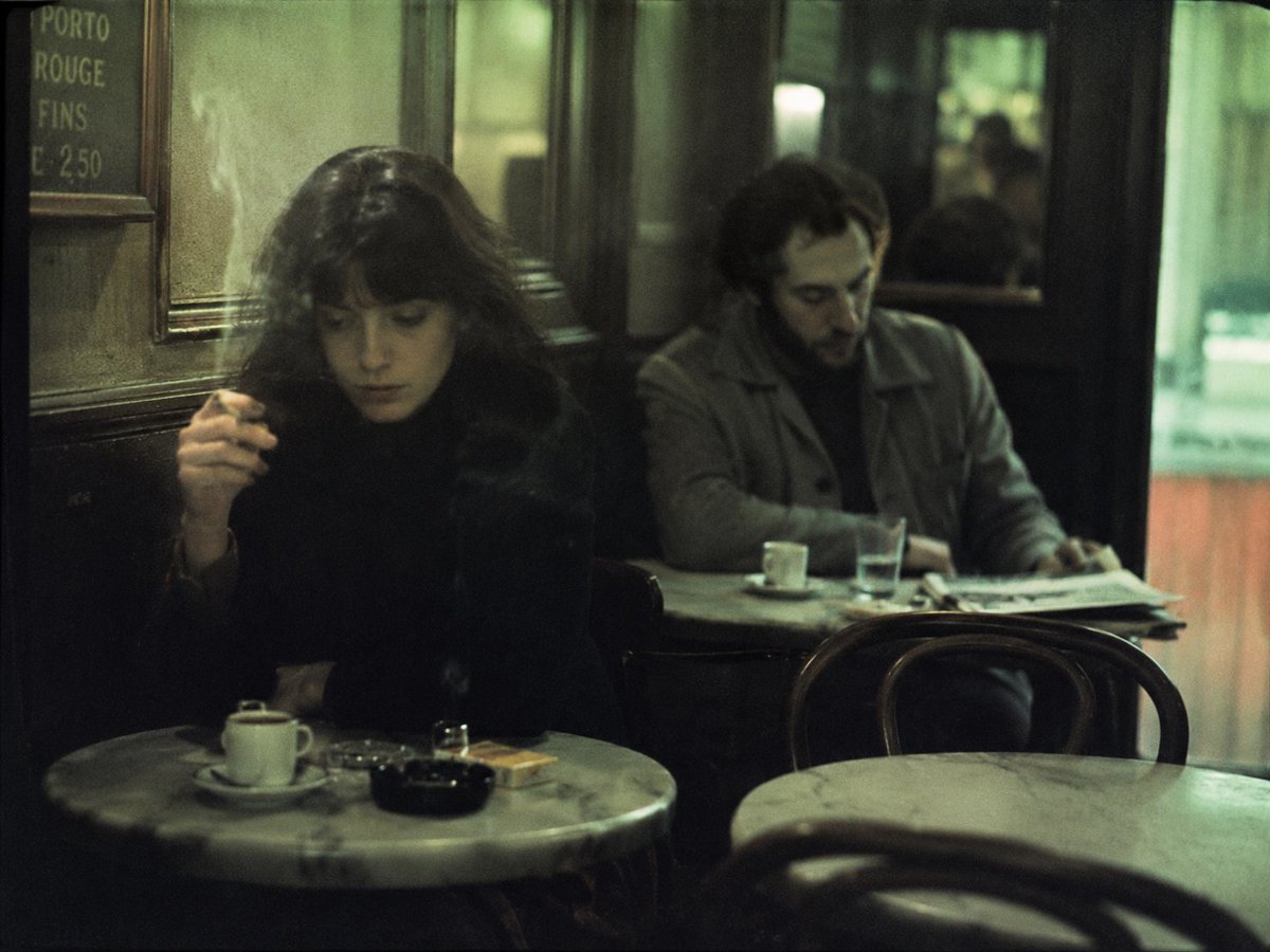 Grainy Paris Café Film Scene preview image