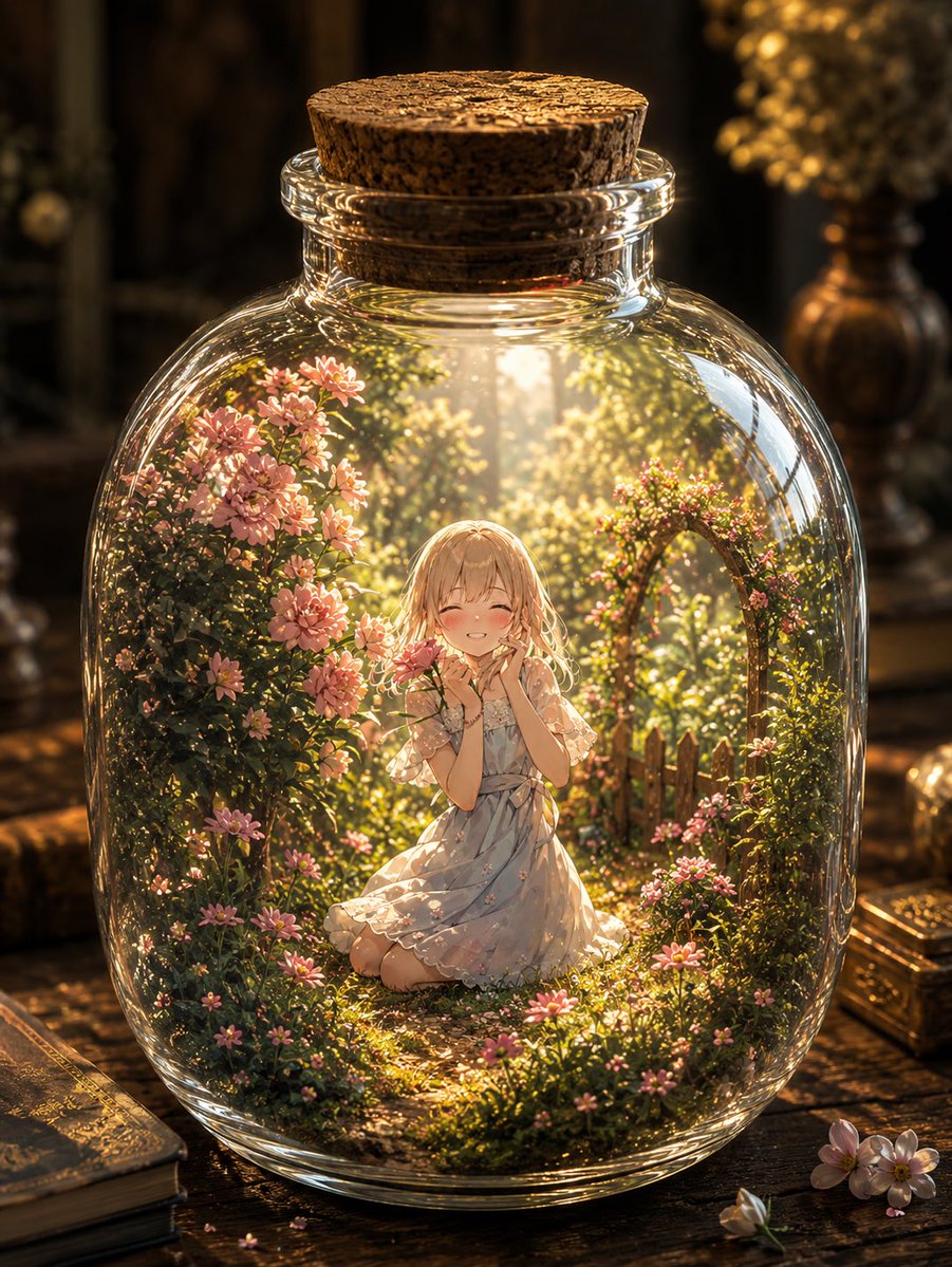 Fantasy Garden in a Glass Bottle preview image