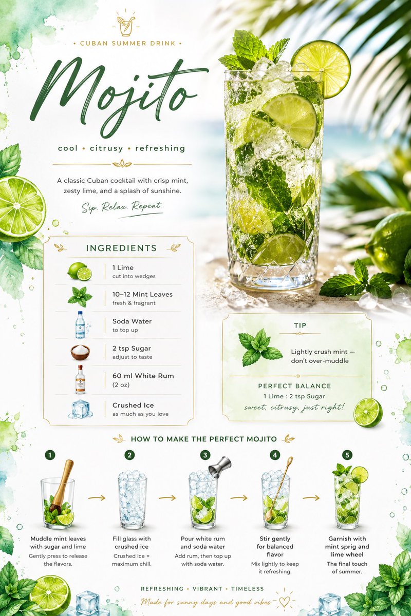 Modern Mojito Recipe Card preview image