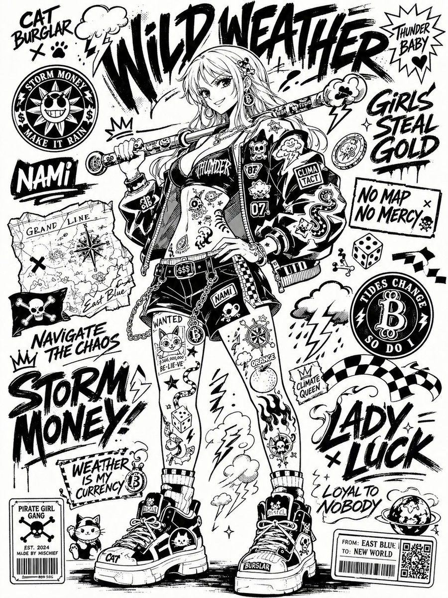 Monochrome Sticker-Bomb Poster preview image
