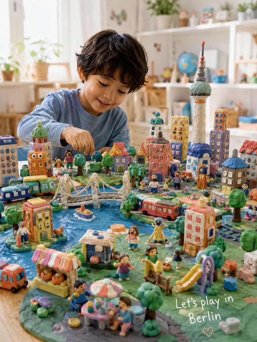 Handmade Play-Doh City Scene preview image