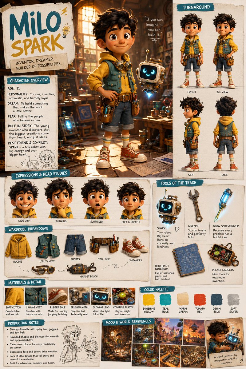Cinematic Character Design Pitch Board preview image