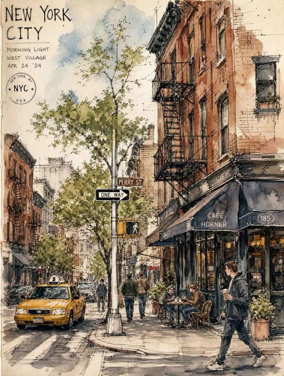 Vintage European Travel Sketchbook preview image
