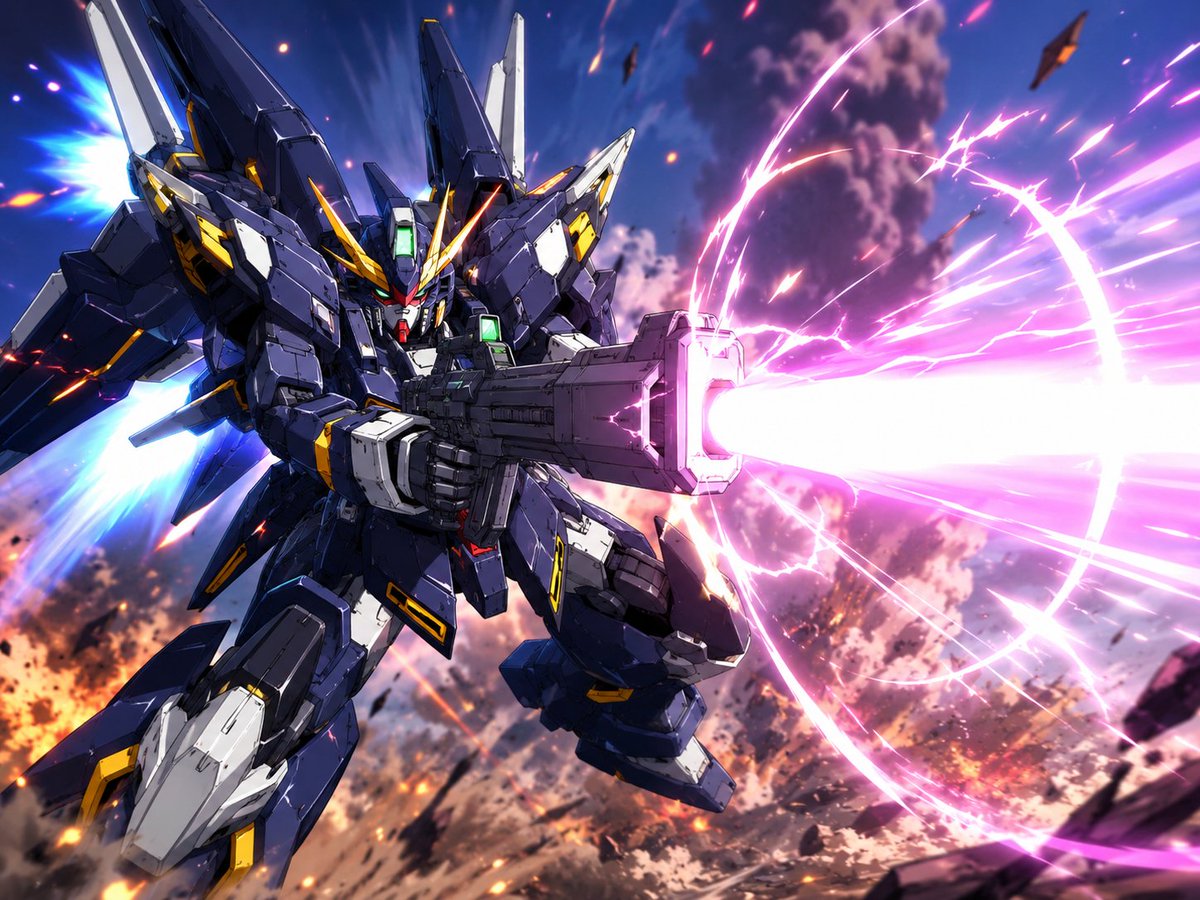 Winged Mecha Beam Cannon Battle preview image