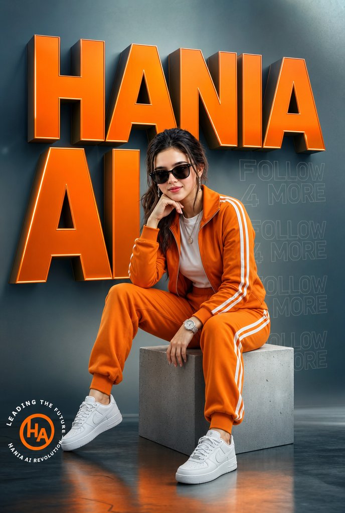 Orange Tracksuit Studio Poster preview image