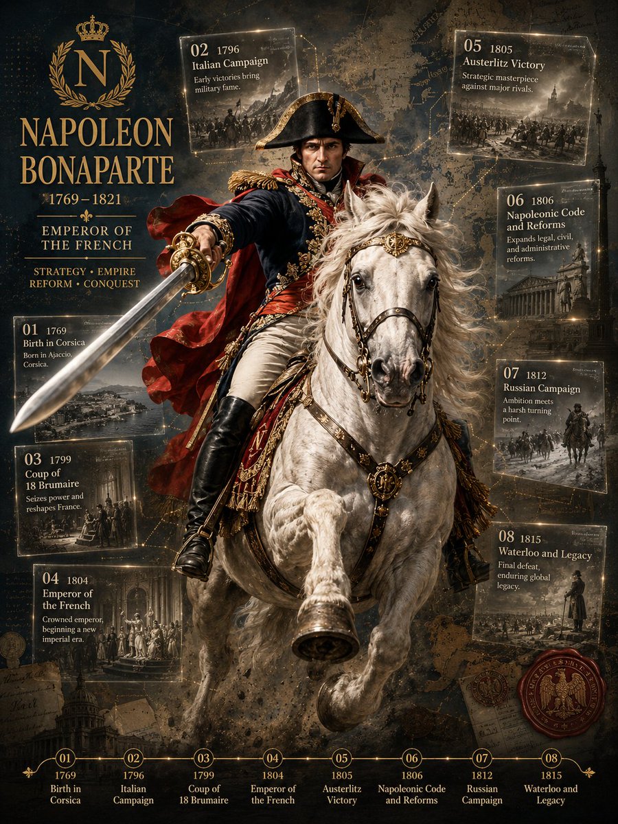 Napoleon Historical Timeline Poster preview image