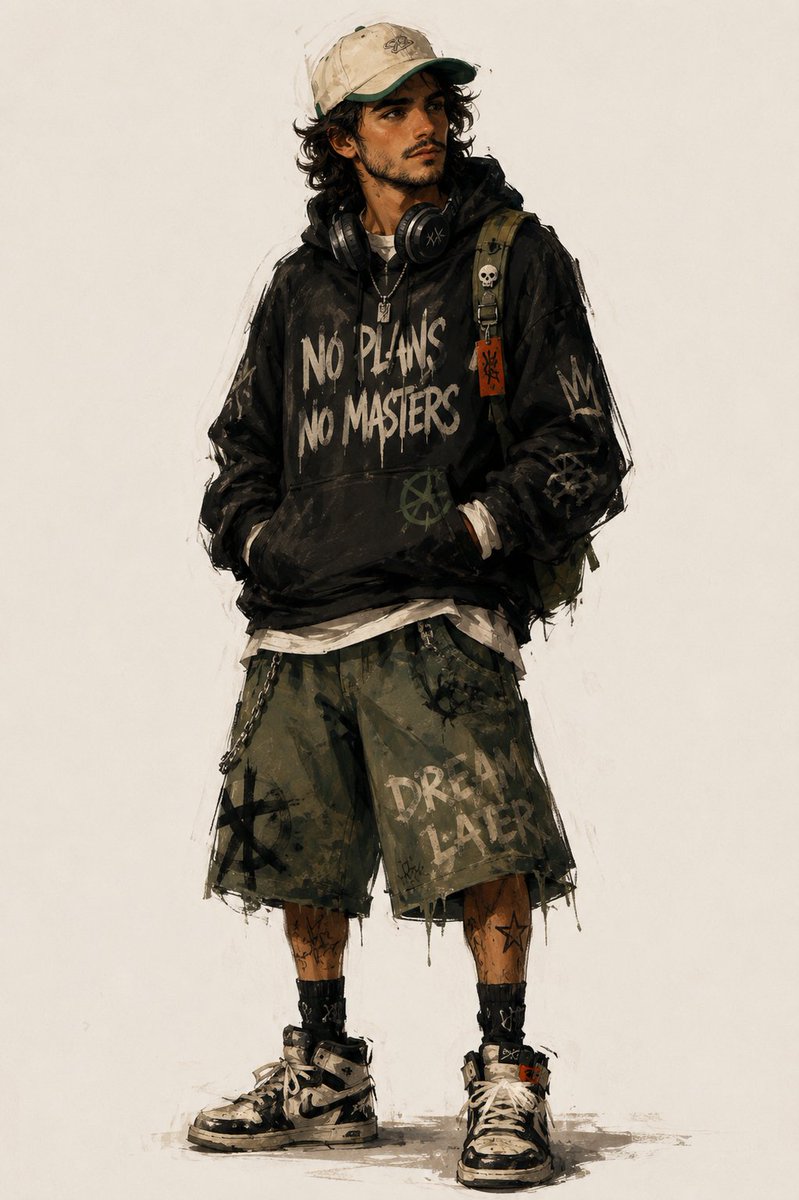 Urban Fashion Character Concept Art preview image