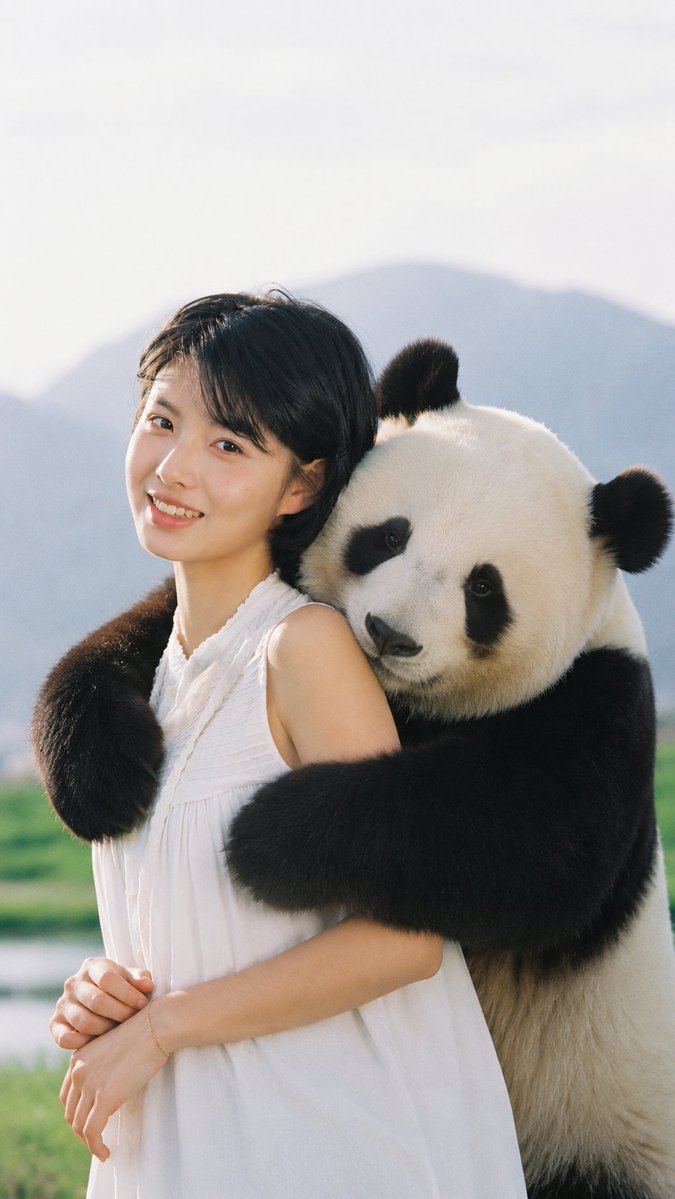 Wholesome Panda Hug Character Transformation preview image