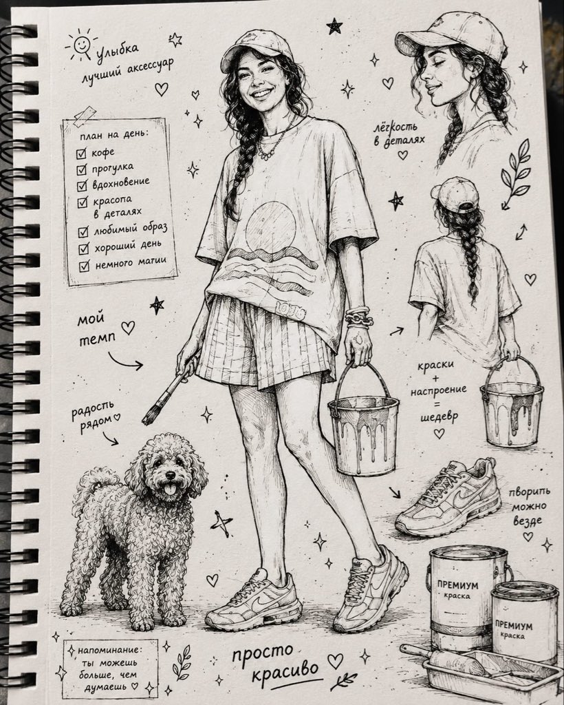 Ink Sketchbook Zine Illustration preview image