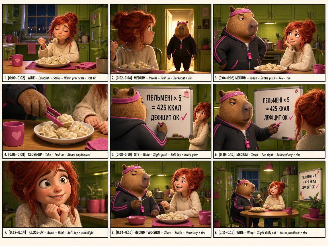 Capybara Meal Coach Storyboard preview image
