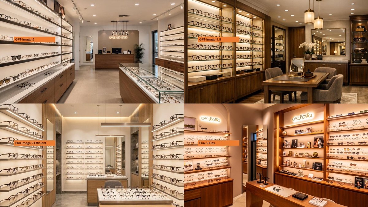 Four-Panel Eyewear Store Model Comparison preview image