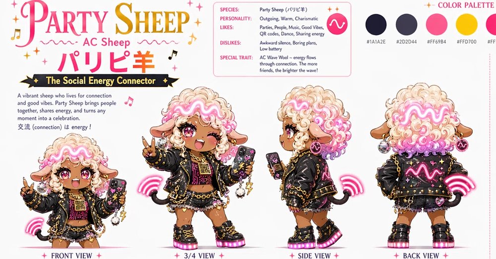 Party Sheep Character Sheet preview image