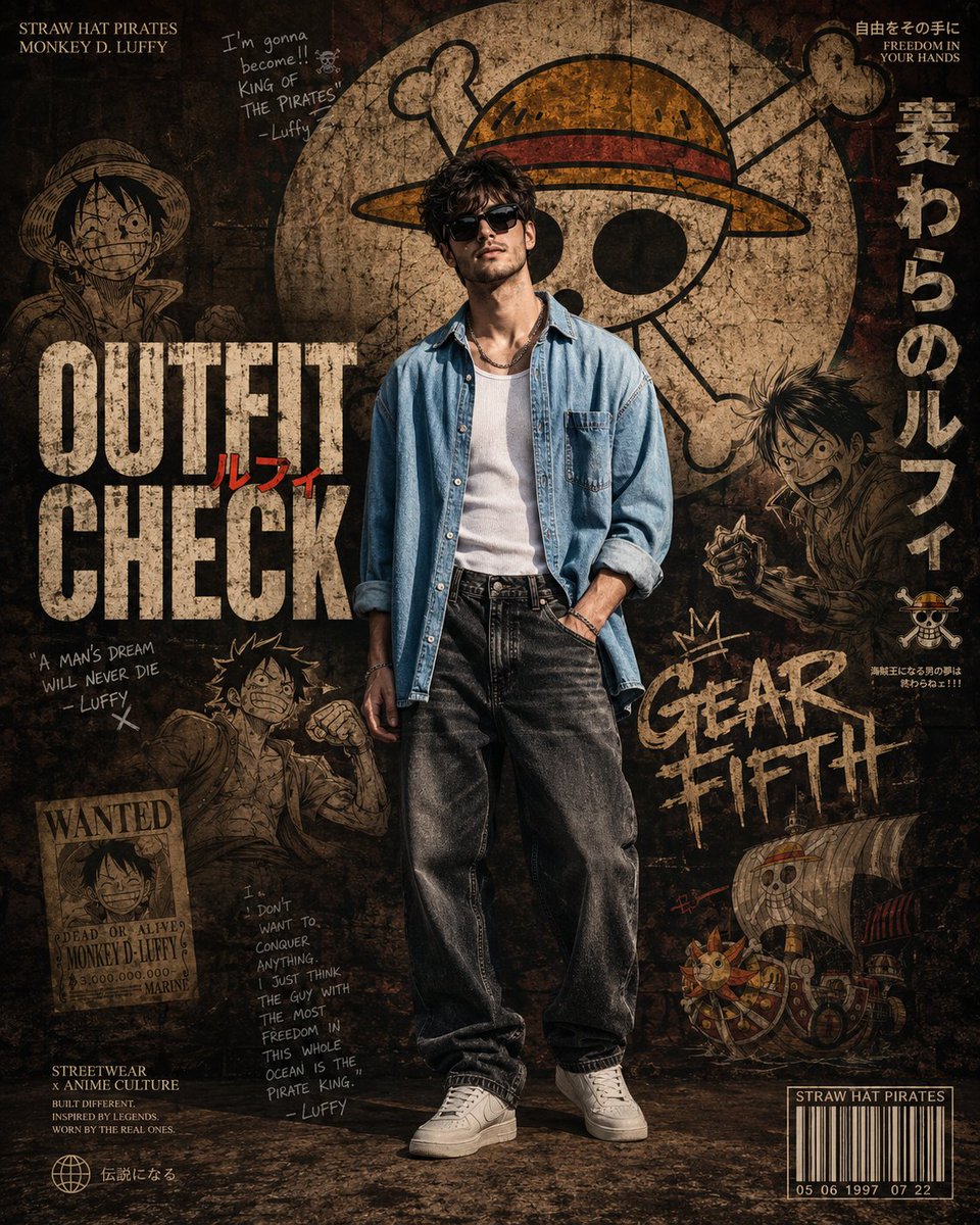 Anime Streetwear Poster Design preview image