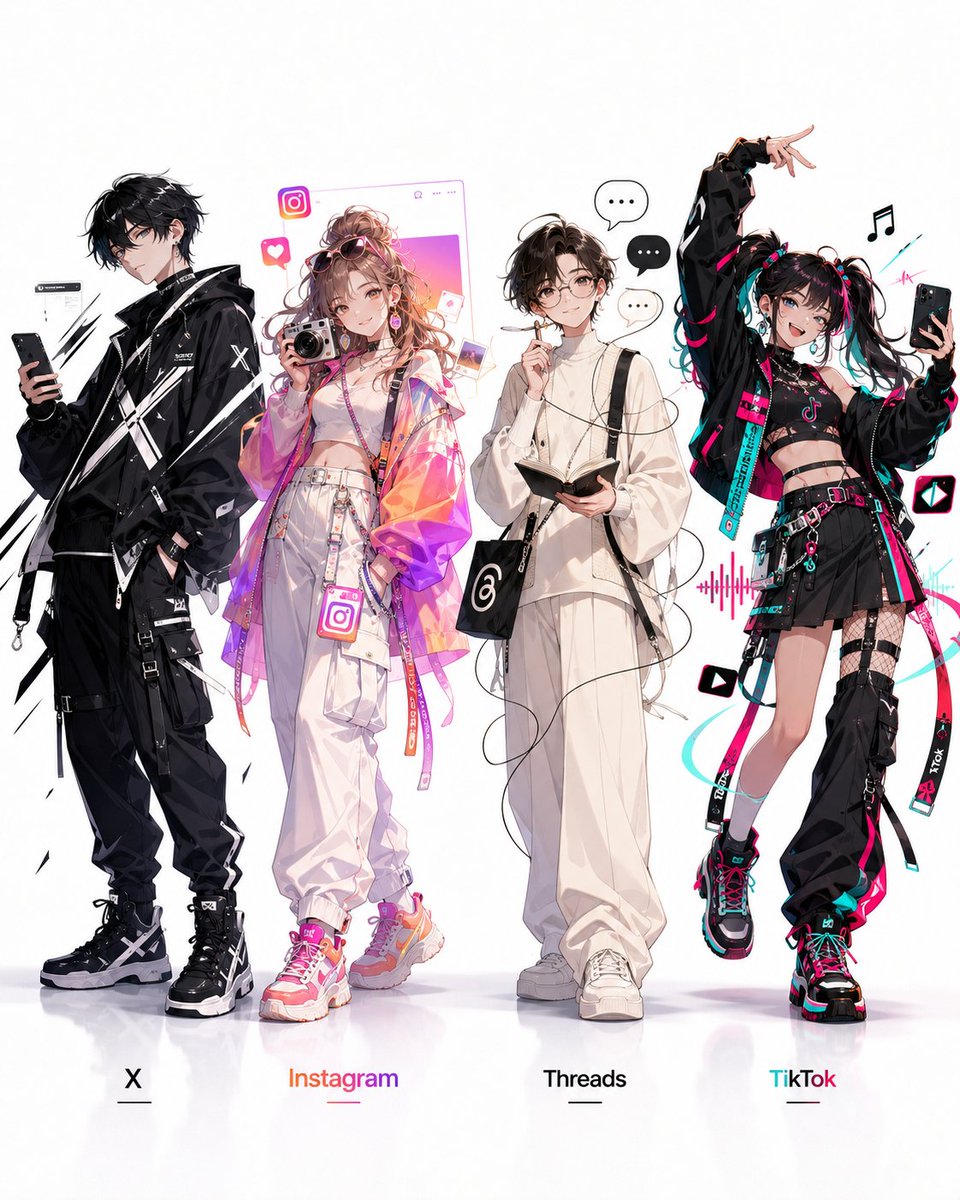 Social Media Anime Fashion Lineup preview image
