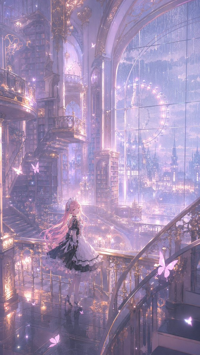 Magical Gothic Library Balcony preview image