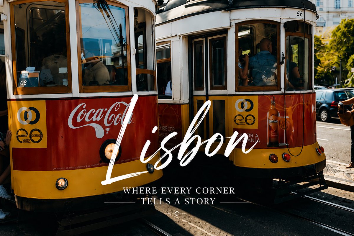 Lisbon Vintage Tram Travel Poster preview image