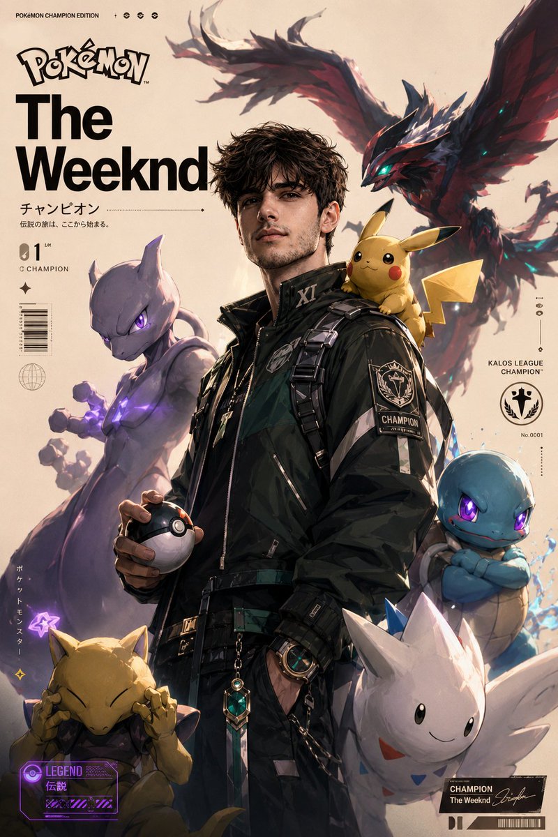 Cinematic Pokemon Champion Poster preview image