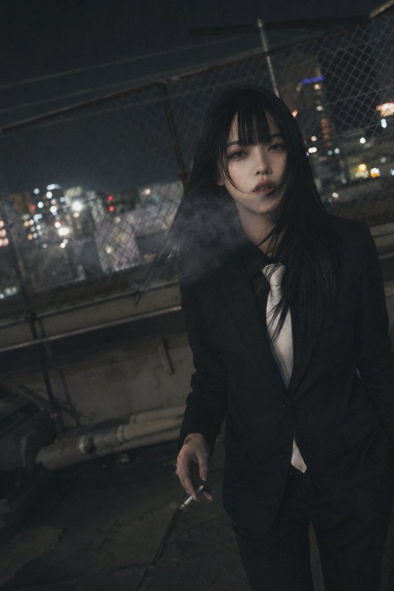Candid Night Rooftop Portrait preview image