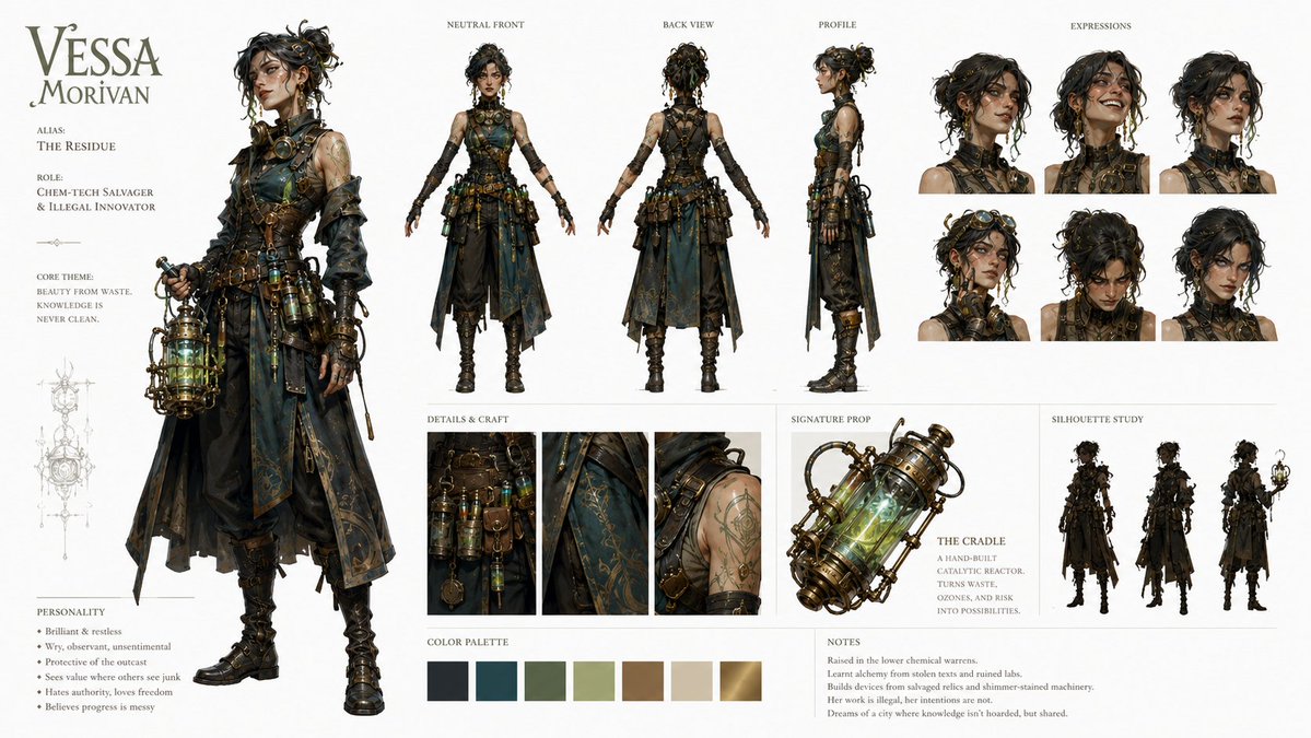 Character Identity Board Template preview image
