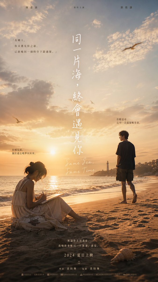 Romantic Sunset Beach Movie Poster preview image