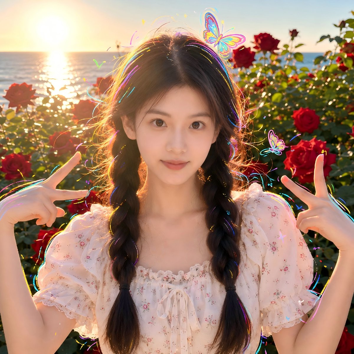 Sunset Seaside Rose Portrait preview image