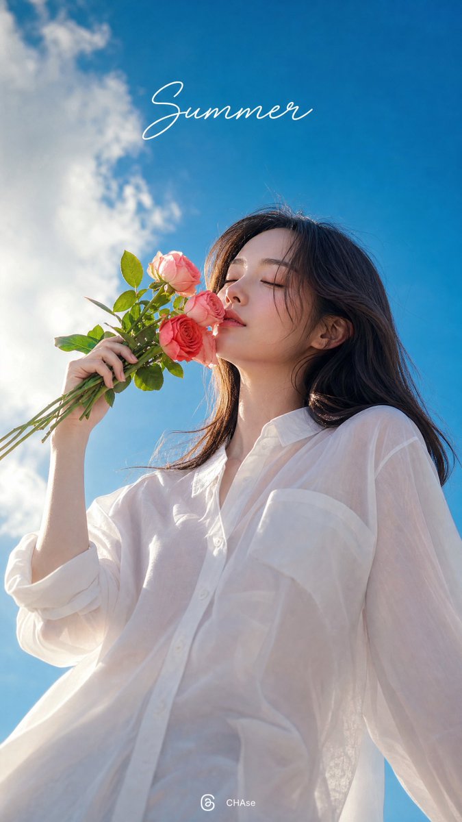 Summer Rose Portrait Wallpaper preview image