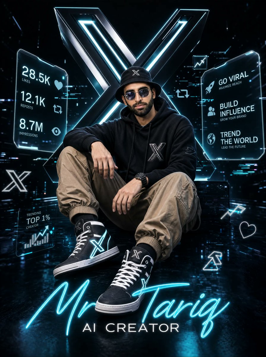 Futuristic AI Creator Poster preview image
