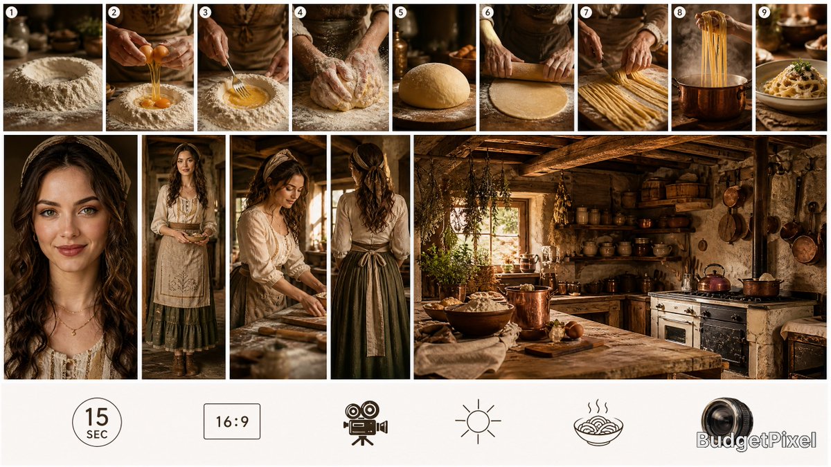 Rustic Pasta Tutorial Reference Sheet preview image