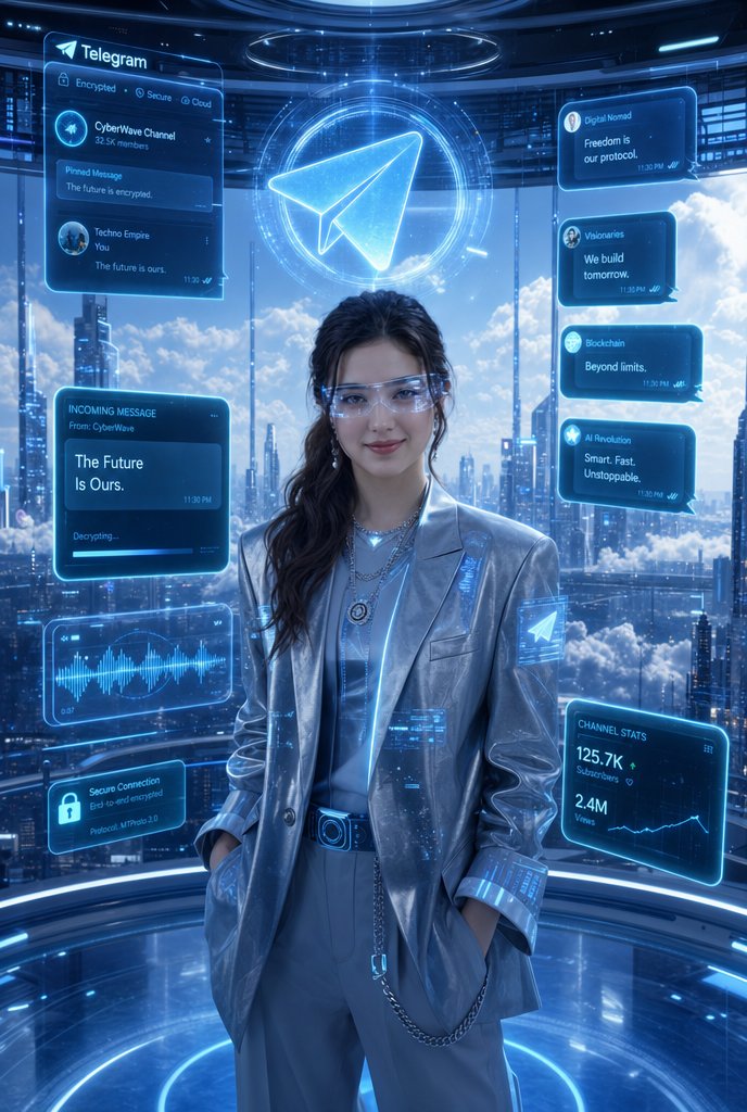 Luxury Telegram Cyber Hub Poster preview image
