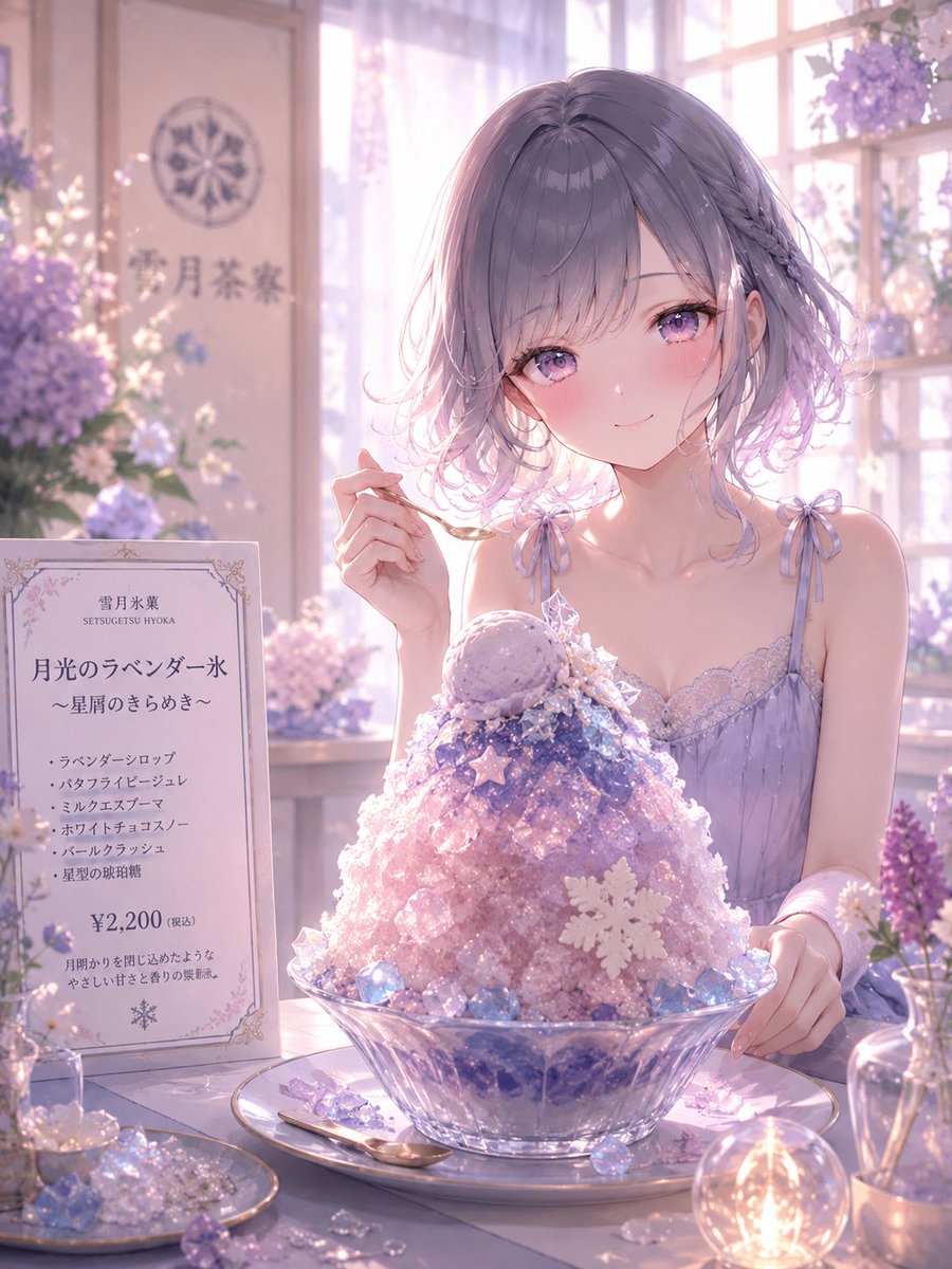 Lavender Kakigori Anime Café preview image