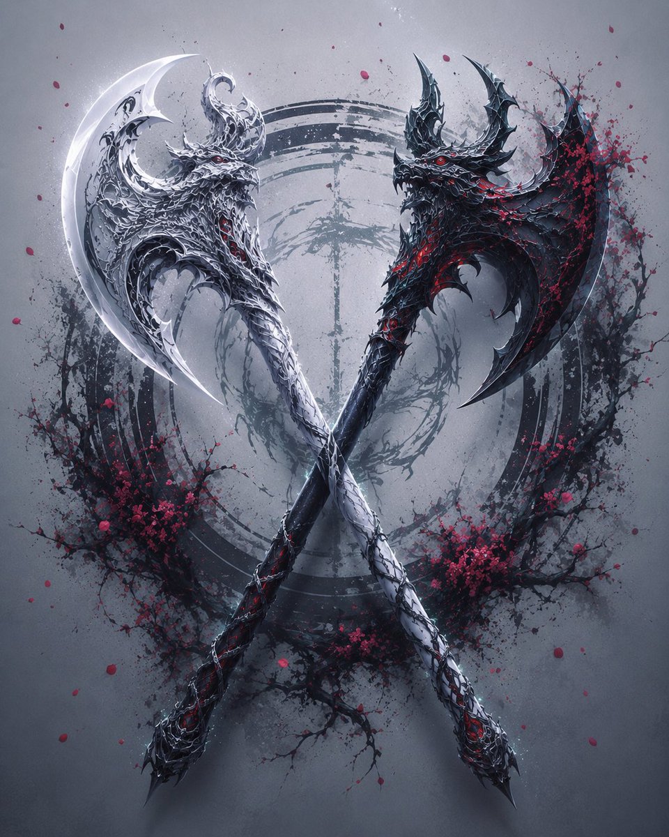 Crossed Eastern Dark Fantasy Polearms preview image