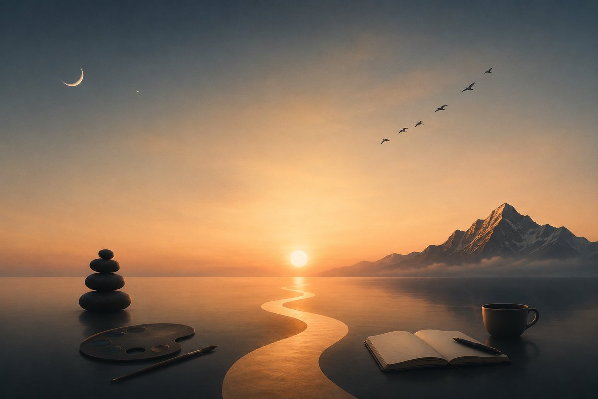 Surreal Sunset Creative Workspace preview image