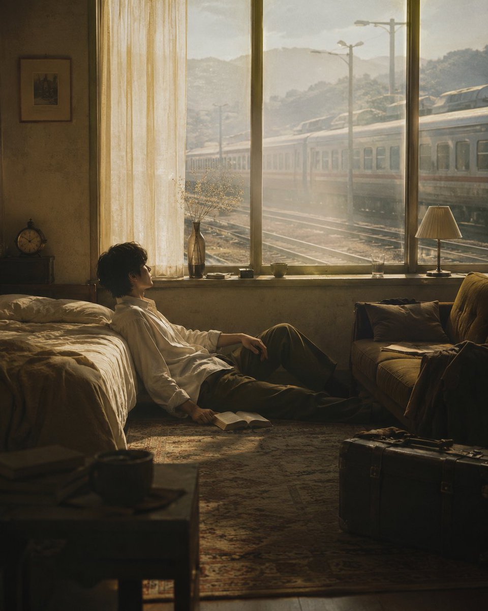 Nostalgic Train-Side Hotel Room preview image