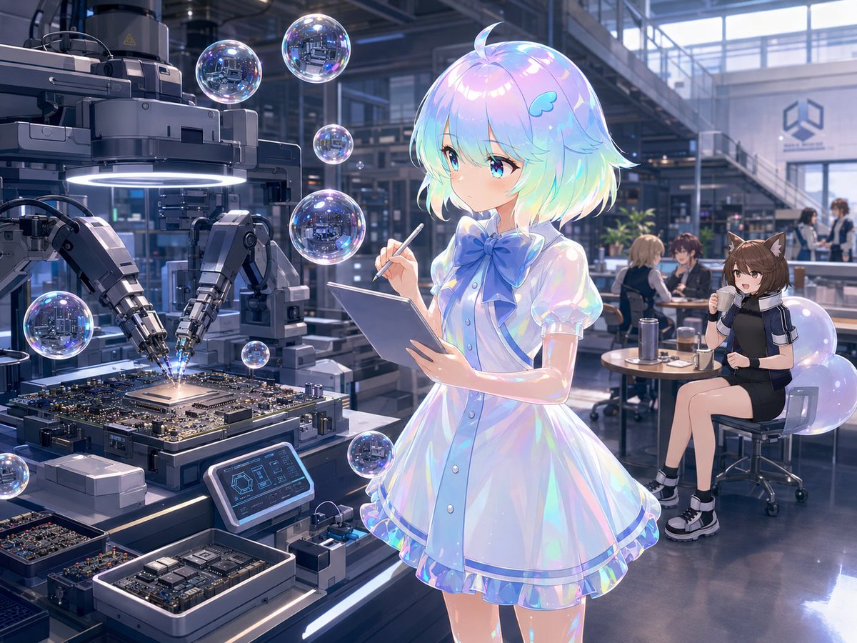 Anime Sci-Fi SoC Factory Inspection preview image