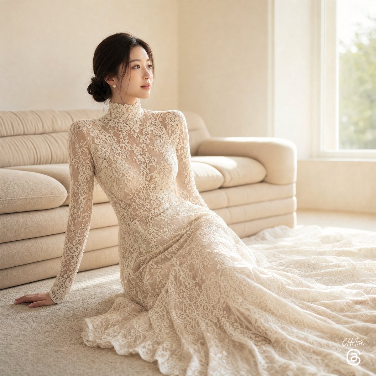 Sunlit Lace Bridal Portrait preview image