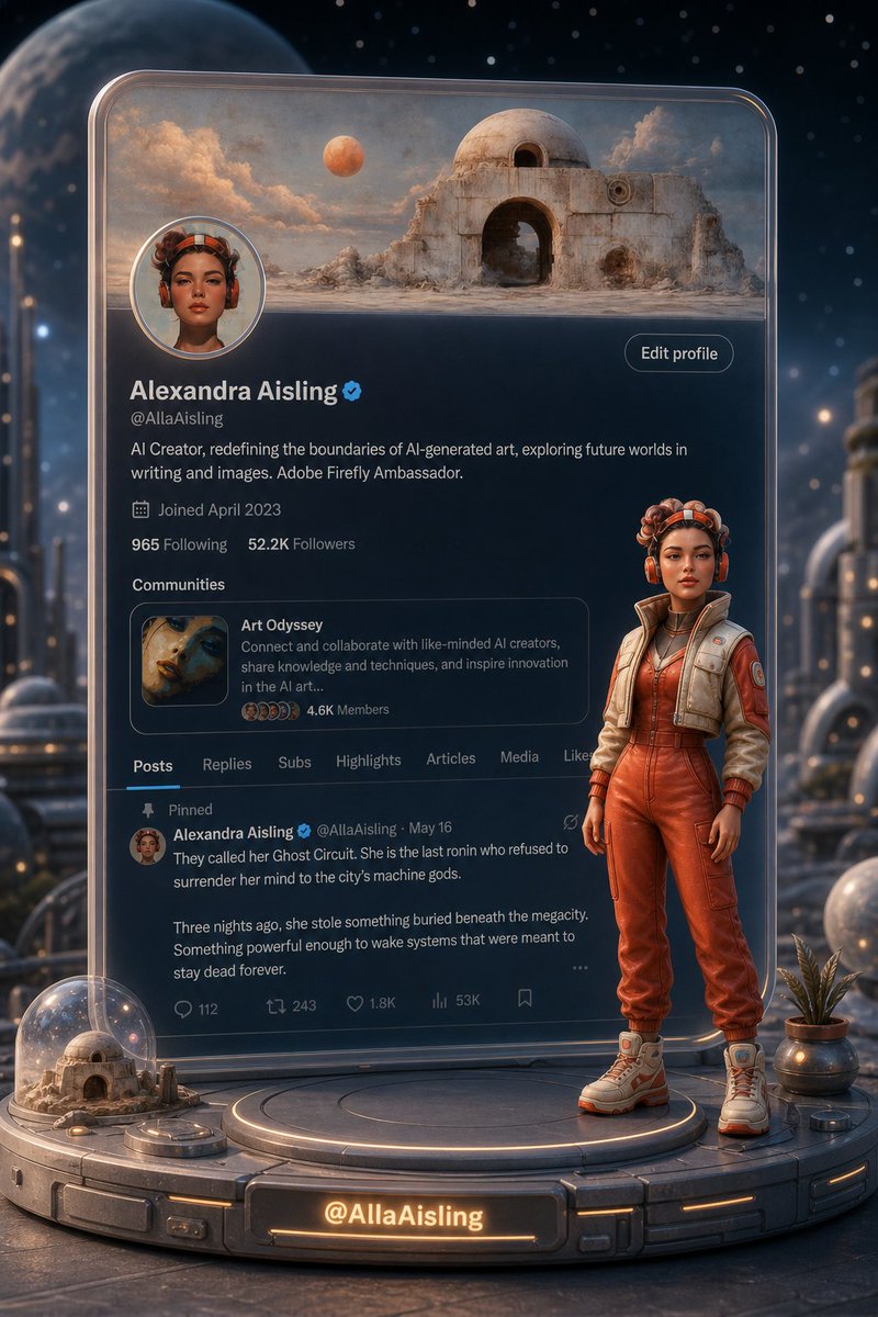 Tiny 3D Avatar in Front of X Profile preview image