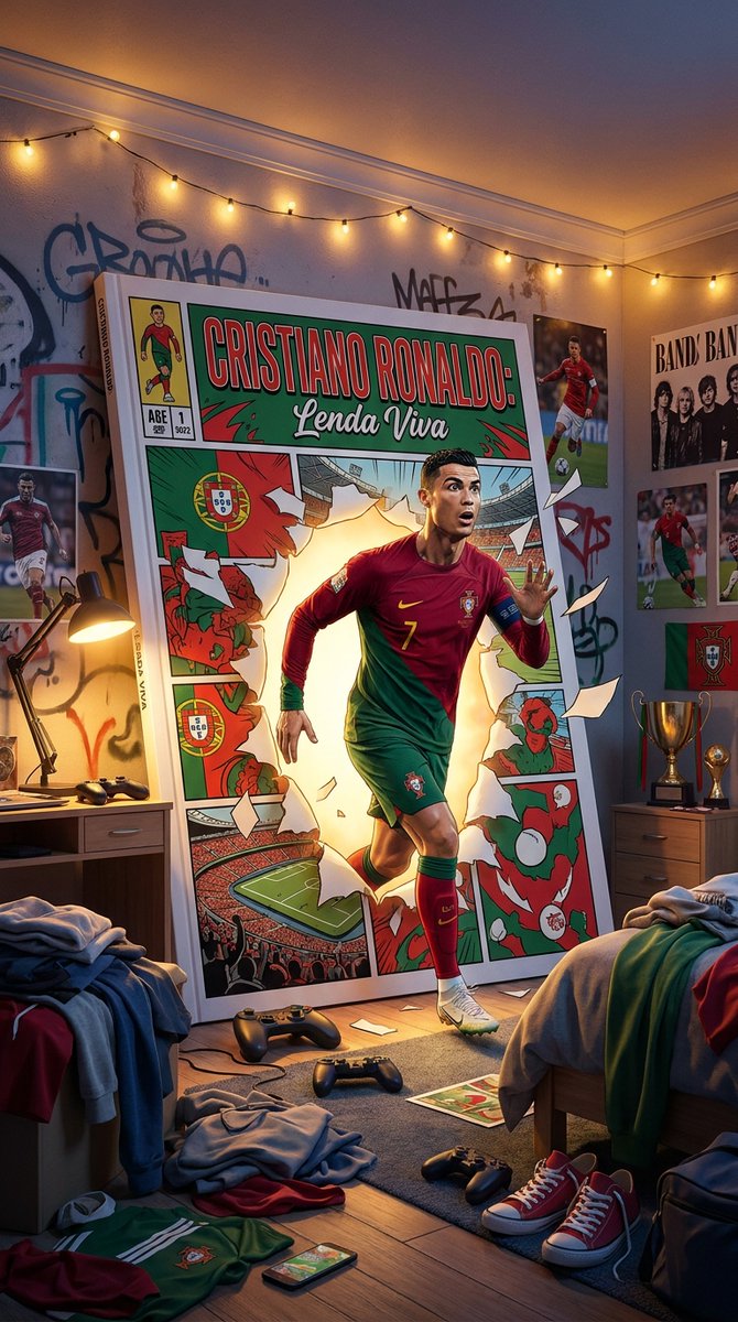 Ronaldo Comic Poster Bedroom Scene preview image