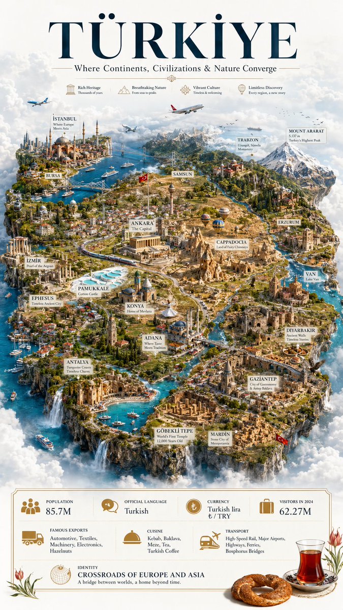 Türkiye Floating Island Travel Poster preview image
