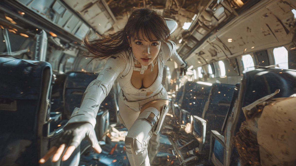 Cinematic Sci-Fi Girl Action Scene preview image