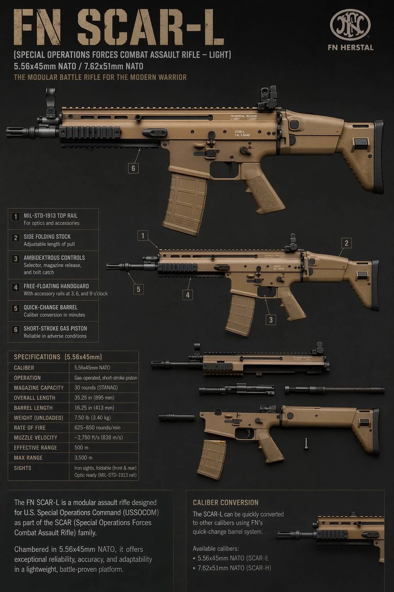 FN SCAR-L Tactical Spec Sheet preview image
