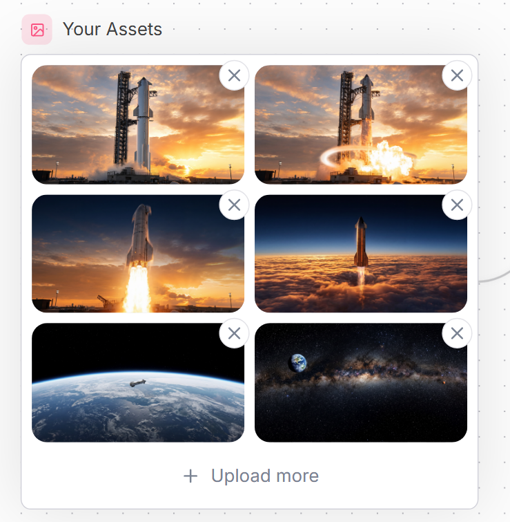 Space Asset Gallery UI preview image