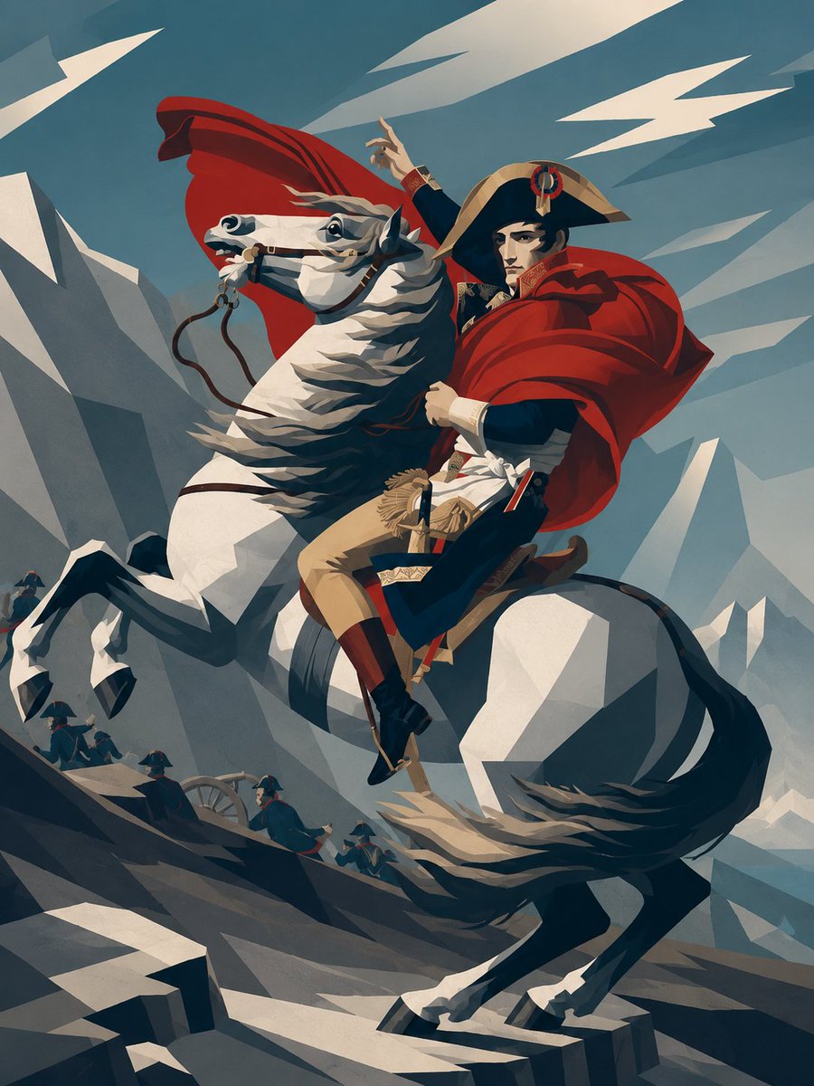 Minimalist Geometric Napoleon Portrait preview image