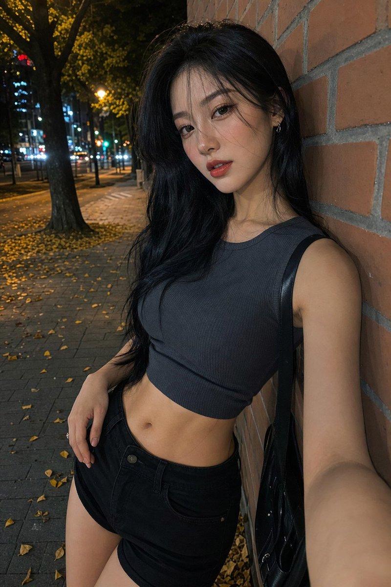 Night Street Fashion Selfie preview image