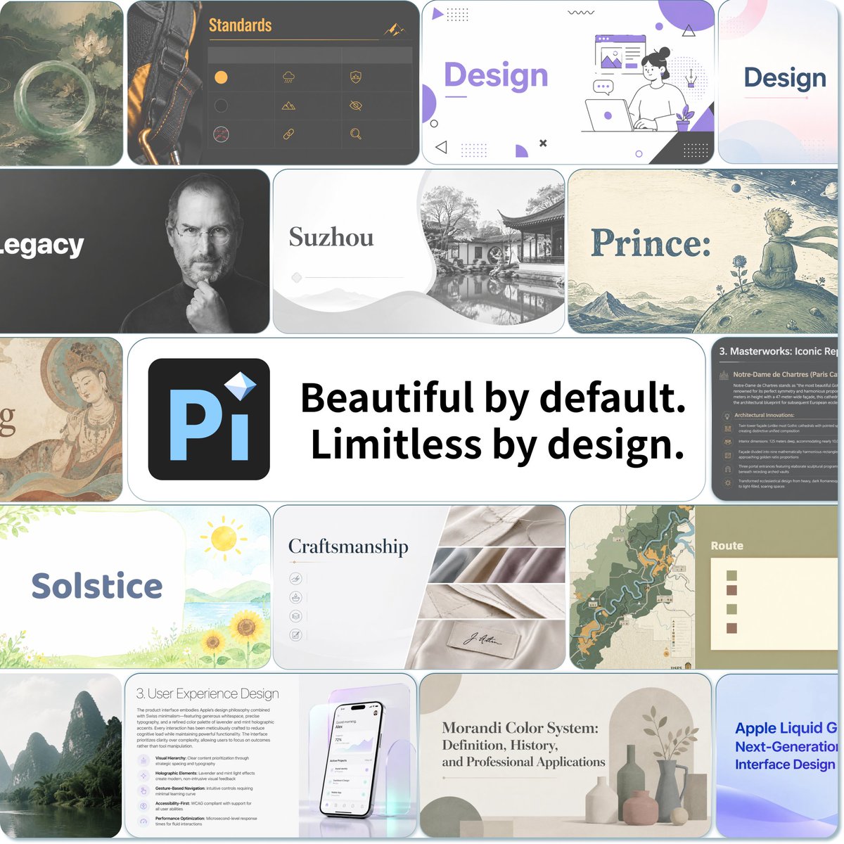 Pi Presentation Template Collage preview image